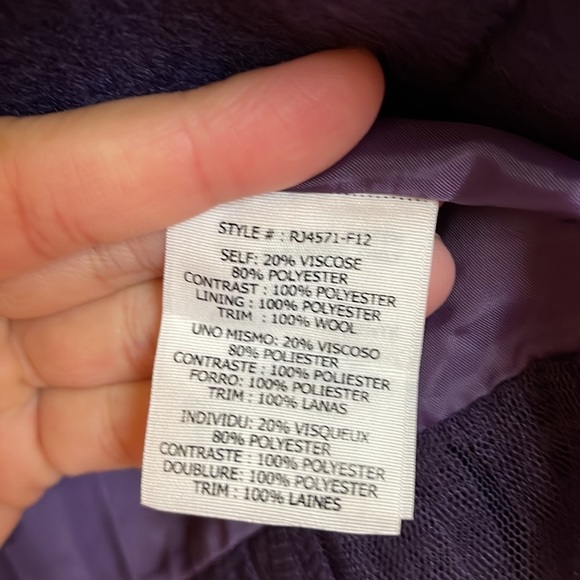 NWOT Ryu Purple Wool Blazer (L) - Picture 6 of 7